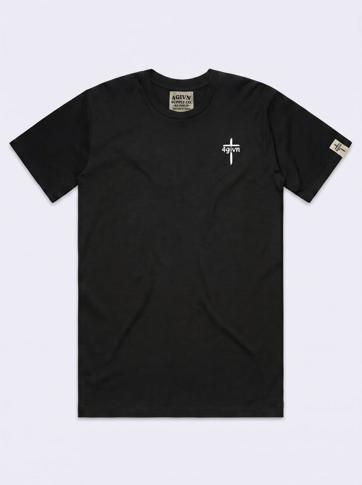 4GIVN Essential zwart T-shirt flat lay