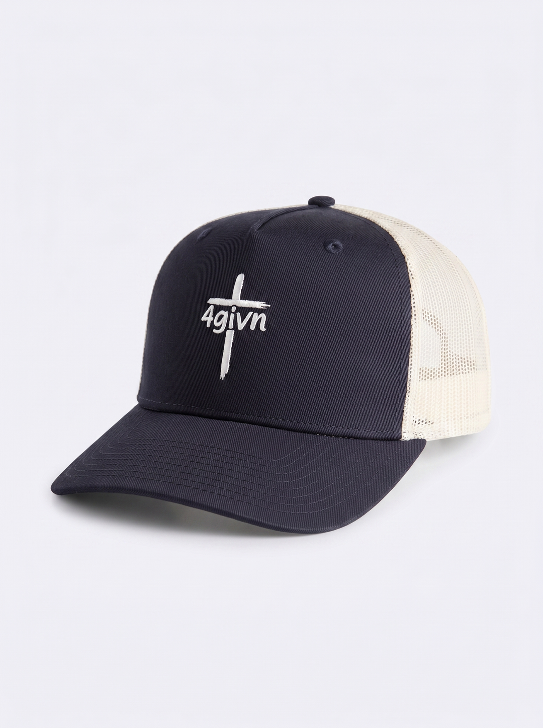 Essential Cap navy ecru product zijkant