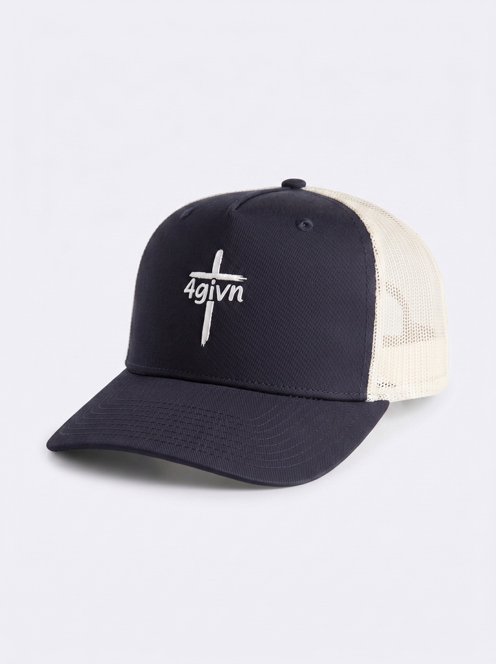 Essential Cap navy ecru product zijkant
