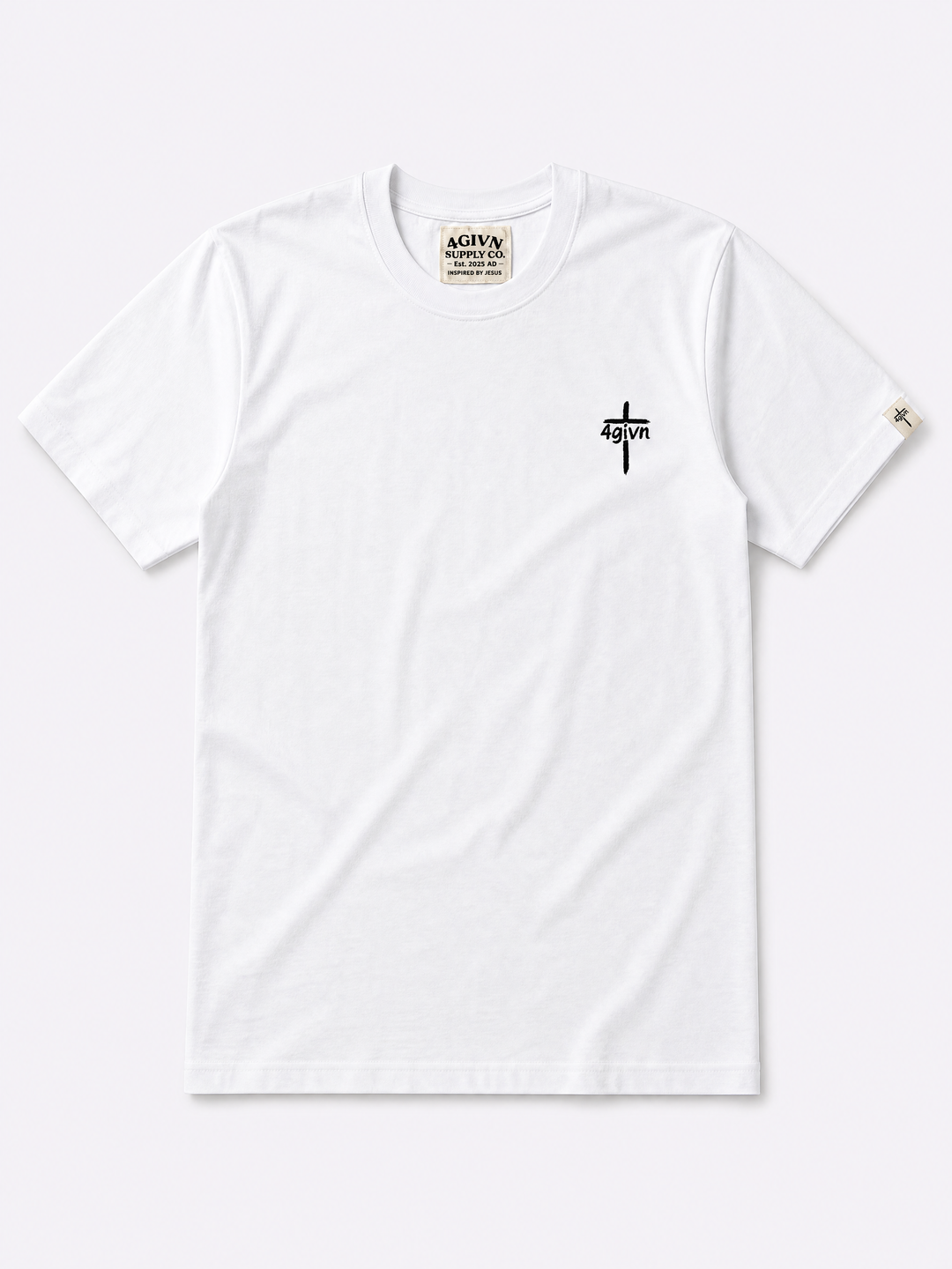 Walk by Faith wit T-shirt flat lay