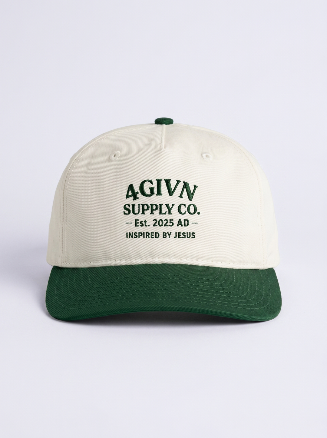 4GIVN Signature Cap pine green off-white product voorkant