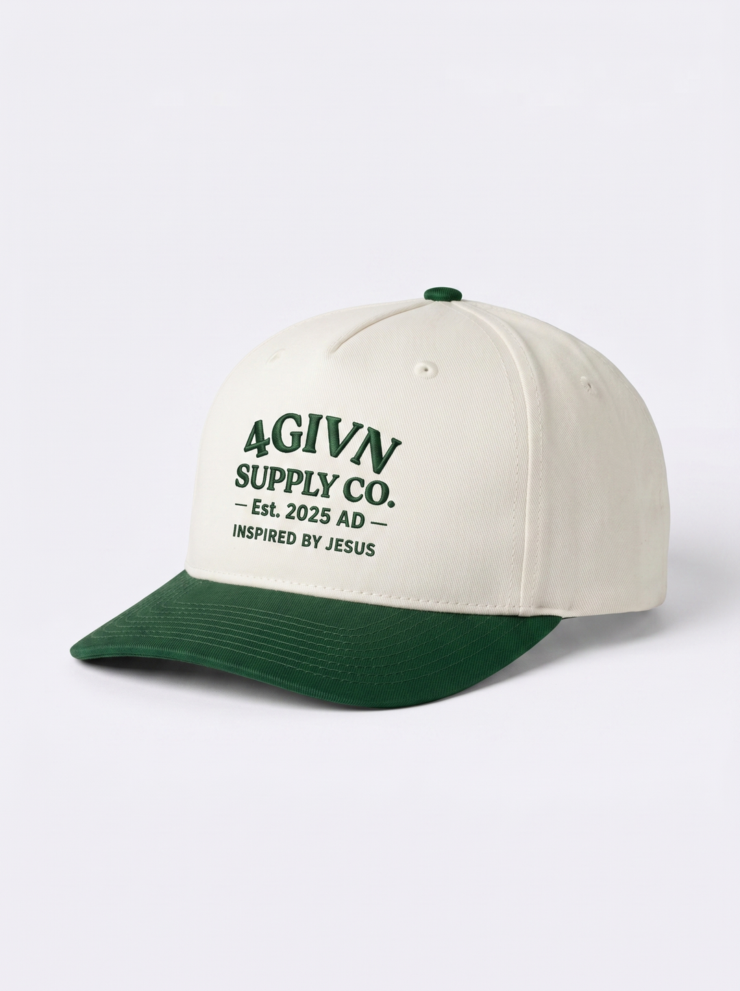4GIVN Signature Cap pine green off-white product zijkant